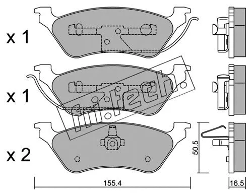 Brake Pad Set, disc brake (641.0)