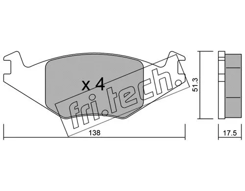Brake Pad Set, disc brake (049.0)