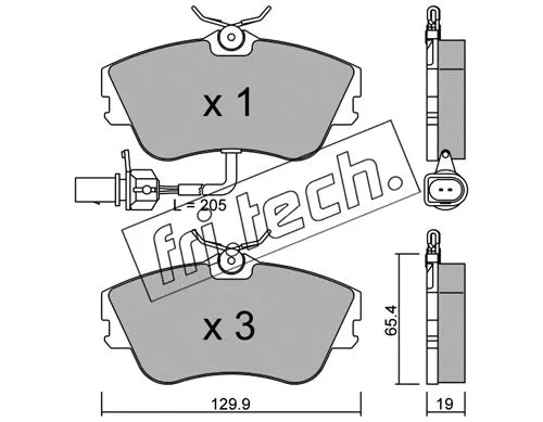 Brake Pad Set, disc brake (167.1)