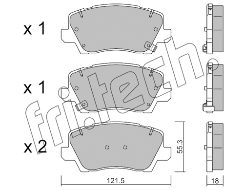 Brake Pad Set, disc brake (1165.0)