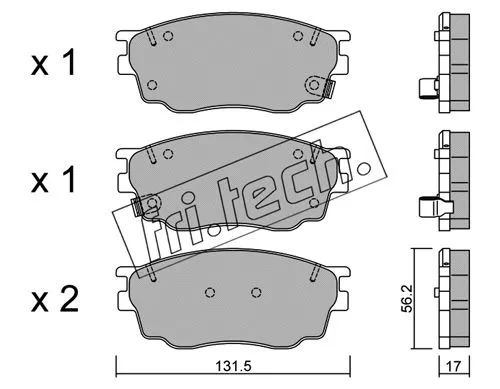 Brake Pad Set, disc brake (491.0)