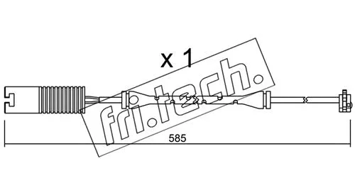 Warning Contact, brake pad wear (SU.250)