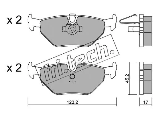 Brake Pad Set, disc brake (219.0)