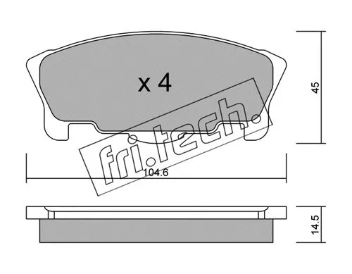 Brake Pad Set, disc brake (474.0)
