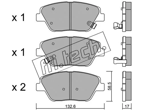 Brake Pad Set, disc brake (961.0)