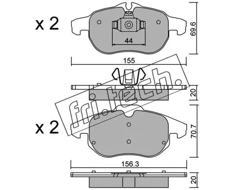 Brake Pad Set, disc brake (556.0)