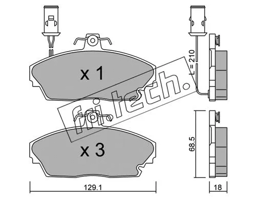 Brake Pad Set, disc brake (705.0)