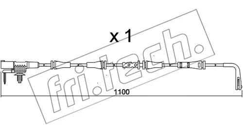 Warning Contact, brake pad wear (SU.358)