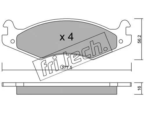 Brake Pad Set, disc brake (135.0)