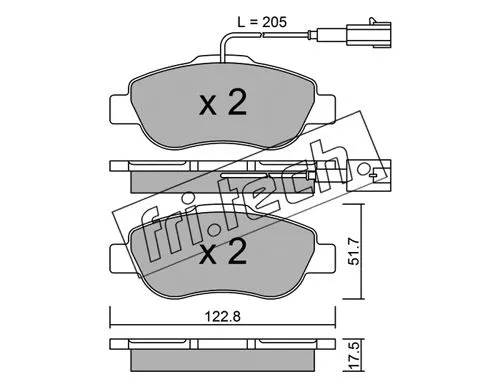 Brake Pad Set, disc brake (654.2)