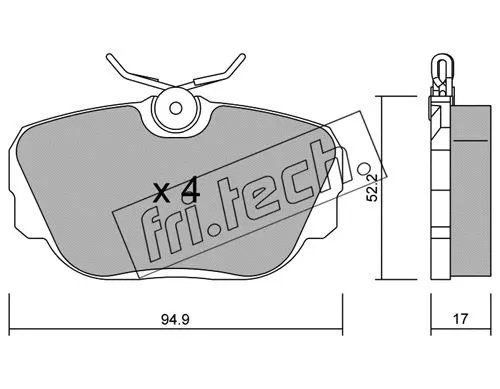 Brake Pad Set, disc brake (044.0)