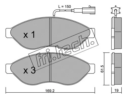 Brake Pad Set, disc brake (724.0)