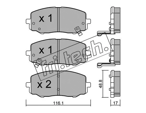 Brake Pad Set, disc brake (930.0)