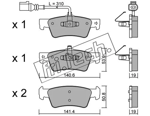 Brake Pad Set, disc brake (677.1)