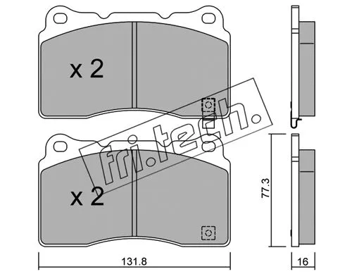 Brake Pad Set, disc brake (297.5)