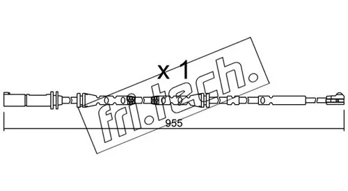 Warning Contact, brake pad wear (SU.280)