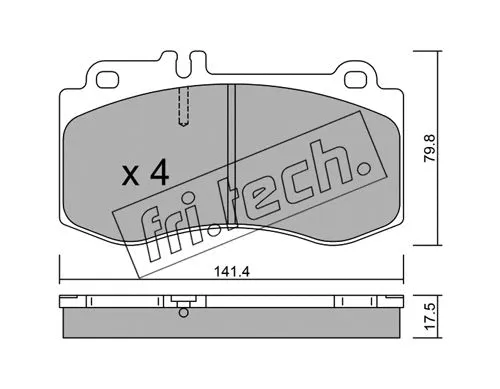 Brake Pad Set, disc brake (844.0)