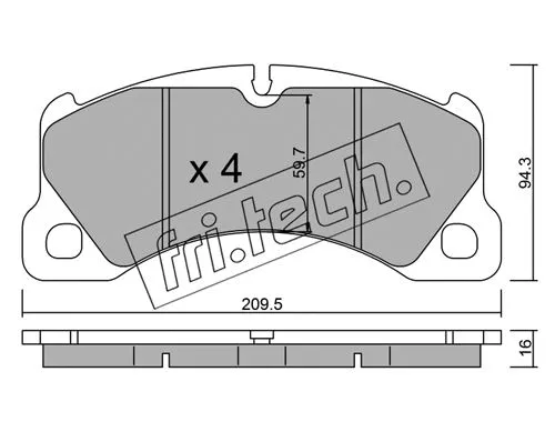 Brake Pad Set, disc brake (973.0)