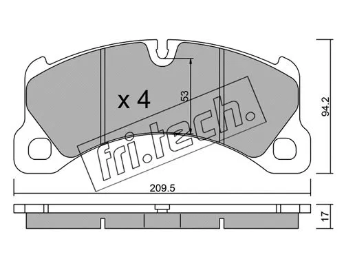 Brake Pad Set, disc brake (972.0)