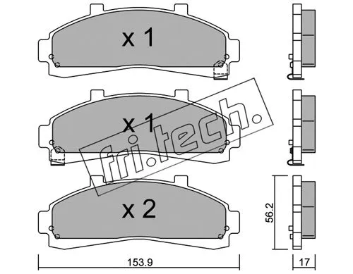 Brake Pad Set, disc brake (699.0)