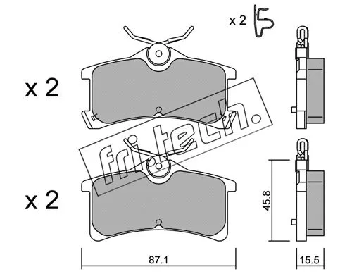Brake Pad Set, disc brake (465.0)
