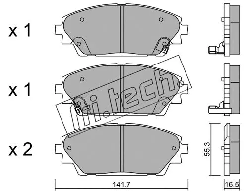 Brake Pad Set, disc brake (1008.0)