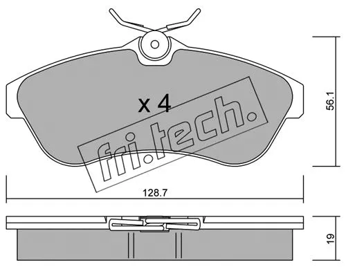 Brake Pad Set, disc brake (338.0)