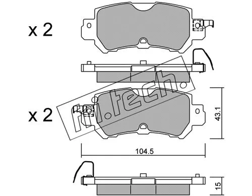 Brake Pad Set, disc brake (986.0)