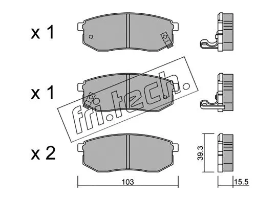 Brake Pad Set, disc brake (530.0)