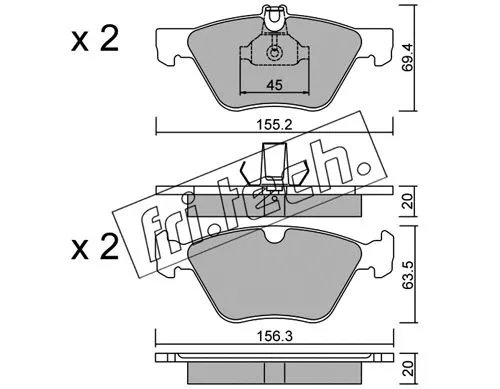 Brake Pad Set, disc brake (261.0)