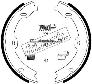 Brake Shoe Set, parking brake (1052.134K)