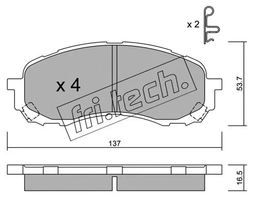 Brake Pad Set, disc brake (778.0)