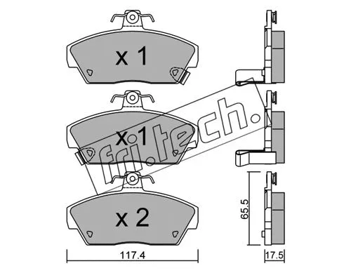 Brake Pad Set, disc brake (121.0)