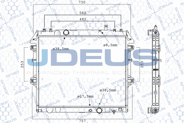 Radiator, engine cooling (028M69)