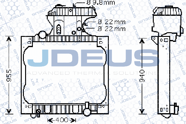 Radiator, engine cooling (115M14)