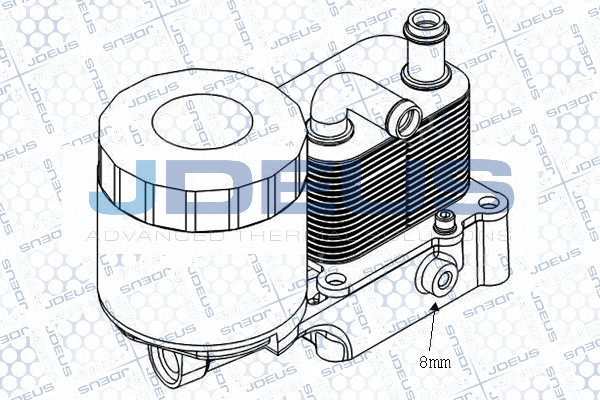 Oil Cooler, engine oil (412M25)