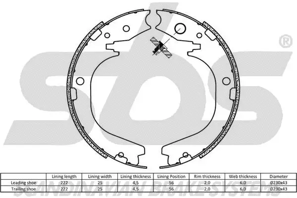 Brake Shoe Set, parking brake