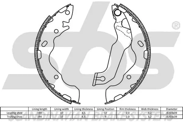 Brake Shoe Set