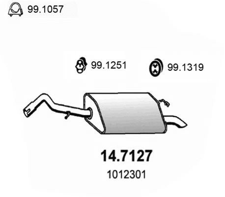 Rear Muffler (14.7127)