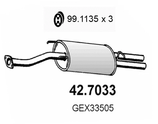 Rear Muffler (42.7033)