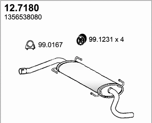 Rear Muffler (12.7180)