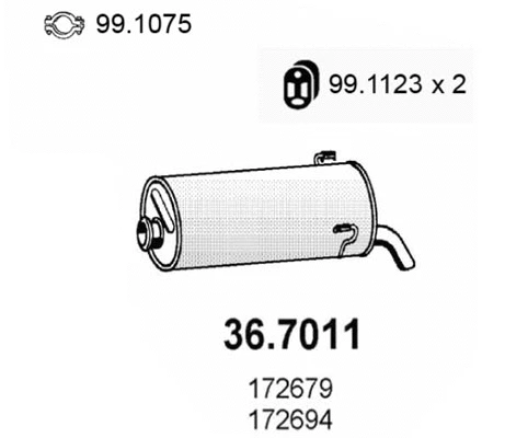 Rear Muffler (36.7011)