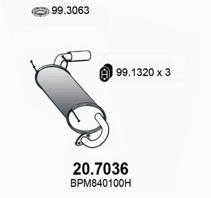 Rear Muffler (20.7036)