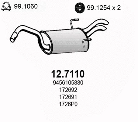 Rear Muffler (12.7110)