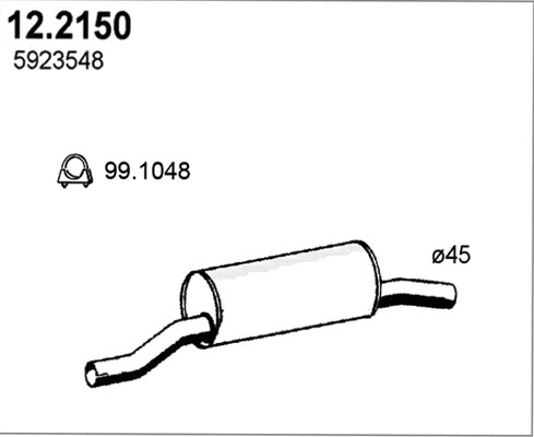 Front Muffler (12.2150)