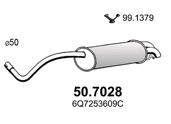 Rear Muffler (50.7028)