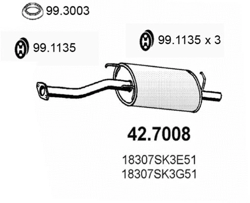 Rear Muffler (42.7008)