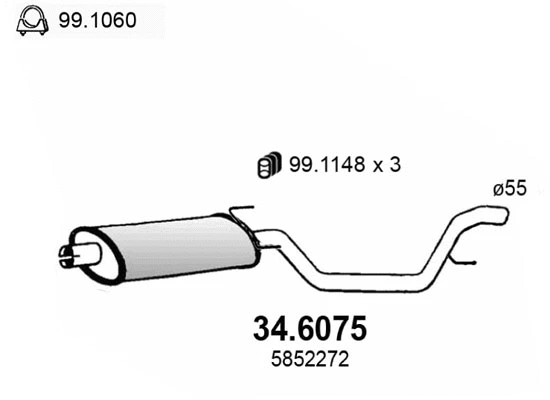 Centre Muffler (34.6075)