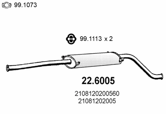 Centre Muffler (22.6005)