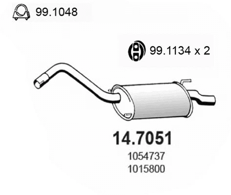 Rear Muffler (14.7051)